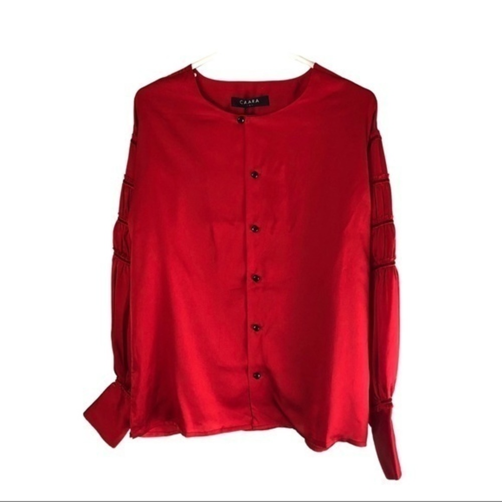NWT CAARA Red Blouse